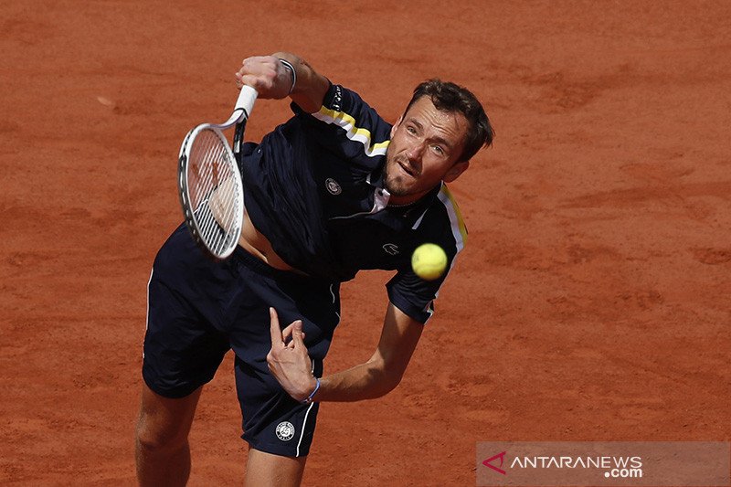 Daniil Medvedev at the Roland Garros tournament in France.